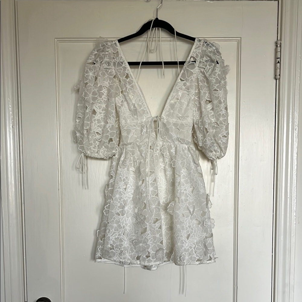 For Love And Lemons White Lace Mini Dress